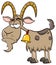 Grumpy Goat Cartoon Mascot Character