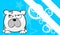 Grumpy Kawaii teddy polar bear cartoon background