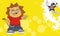 Grumpy Kid lion cartoon background