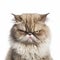 Grumpy Persian Cat: Captivating Facial Expressions In Mike Campau Style