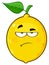 Grumpy Yellow Lemon Fruit Cartoon Emoji Face Character With Sadness Expression.