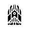Grundtvig church glyph icon vector illustration black
