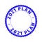 Grunge 2021 PLAN Scratched Round Rosette Stamp Seal