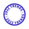 Grunge 2022 TRENDS Scratched Round Rosette Watermark