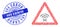 Grunge 404 Error Badge and Triangle 5G Warning Mosaic