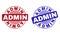 Grunge ADMIN Textured Round Stamps