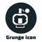 Grunge Aftershave icon isolated on white background. Cologne spray icon. Male perfume bottle. Monochrome vintage drawing