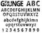 Grunge Alphabet and Numeral Font