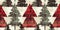 Grunge americana rustic Christmas tree winter cottage style border. Festive distress cloth effect for cozy holiday