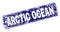 Grunge ARCTIC OCEAN Framed Rounded Rectangle Stamp