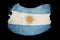 Grunge Argentina flag. Argentina flag with grunge texture. Brush