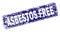 Grunge ASBESTOS FREE Framed Rounded Rectangle Stamp