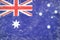 Grunge Australia flag texture on particleboard