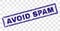 Grunge AVOID SPAM Rectangle Stamp