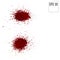 Grunge background with bright red splash. Blood splatter. Vector