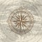 Grunge background with compass rose