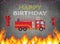 Grunge background with Firetruck, Boys birthday sett-up