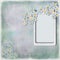 Grunge background with frame and spring flowers