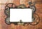 Grunge background with metallic frame