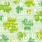 Grunge background for Patricks day with shamrock, vector