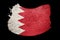 Grunge Bahrain flag. Bahrain flag with grunge texture. Brush str