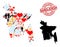 Grunge Bangladesh Badge and Spring People Vaccine Collage Map of Bangladesh