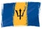 Grunge Barbados flag