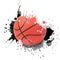 Grunge basketball design element, sign symbol sport streetart graphic