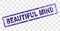 Grunge BEAUTIFUL MIND Rectangle Stamp