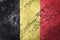 Grunge Belgium flag. Belgian flag with grunge texture.