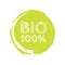 Grunge bio 100 percent natural rubber stamp, illustration