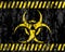 Grunge biohazard sign background