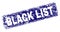 Grunge BLACK LIST Framed Rounded Rectangle Stamp
