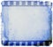 Grunge blue film strip frame. Design element.