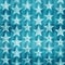 Grunge blue stars seamless pattern