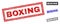 Grunge BOXING Textured Rectangle Watermarks