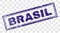 Grunge BRASIL Rectangle Stamp