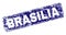 Grunge BRASILIA Framed Rounded Rectangle Stamp