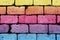 Grunge brick wall texture with additional color blocks