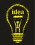Grunge bright Idea Light Bulb - illustration