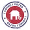 Grunge broken republican elephants rubber stamp.