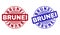 Grunge BRUNEI Scratched Round Stamps