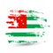 Grunge brush stroke with Abhazia national flag