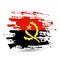 Grunge brush stroke with Angola national flag