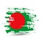 Grunge brush stroke with Bangladesh national flag