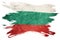 Grunge Bulgaria flag. Bulgarian flag with grunge texture. Brush