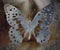 Grunge Butterfly background gold