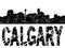 Grunge Calgary skyline with text