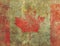 Grunge Canadian Flag Design Severly Faded and Damaged