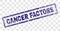 Grunge CANCER FACTORS Rectangle Stamp